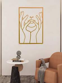 1PC wall decoration, wall hanging light luxury iron art girl decoration painting, suitable for bathroom, living room, bedroom decoration, background wall