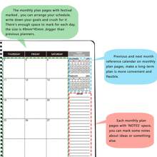 BUBU 2026 Monthly Planner/Calendar - Monthly And Weekly Planner From Jan 2026 - Dec 2026,Spiral Planner Notebook With To Do List Tasks,Goals,Notes,Back To School Supplies - Black and White - View 3