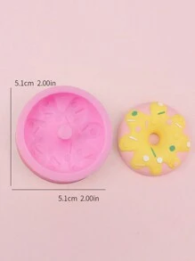 1 个甜甜圈形状硅胶模具，DIY 硅胶模具，用于手工皂、蜡烛、装饰，2 个更经济