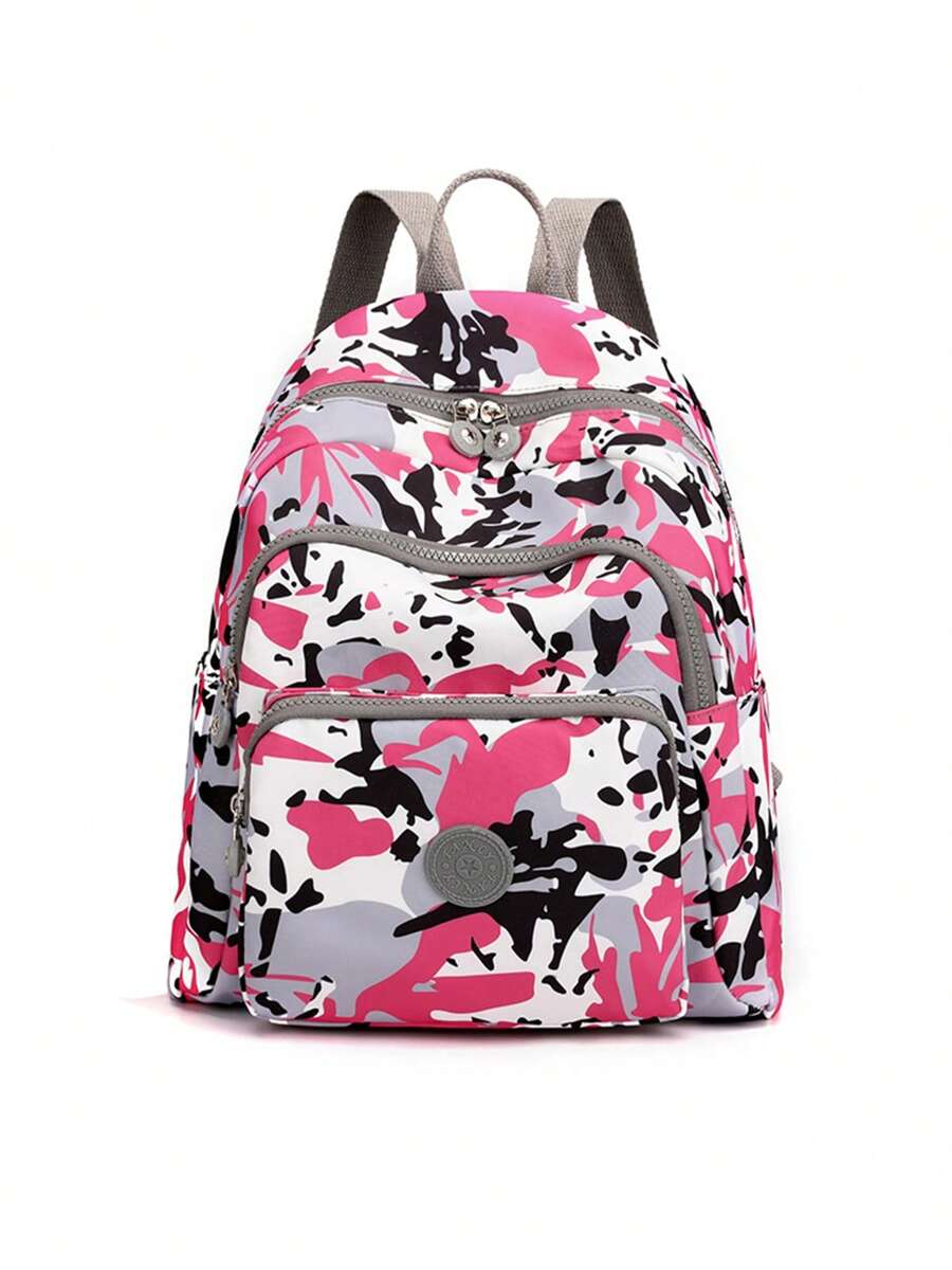 Women's School Backpack Travel Casual Multifunctional Fashion Lady - 粉色 - 查看 1