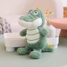 1pc Cute Green Crocodile Plush Toy Doll Ornament, Perfect Birthday Gift For Friends On Festivals - Green - View 3