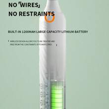 可充電3速電動奶泡器和打蛋器 - 2款可更換的攪拌頭,可製作完美的咖啡泡沫! - 綠色 - 查看 6