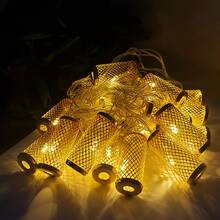 Varal de Luz Pisca Pisca Natal Musical Fio Transparente Decoração - Dourado - Visão 2
