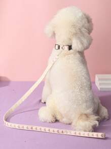 1 chiếc dây dắt thú cưng bằng chất liệu polyester, họa tiết trái tim, thoáng mát, thích hợp cho mèo và chó nhỏ sử dụng ngoài trời (không thích hợp cho chó lớn). - Hồng - Xem 5