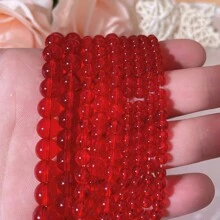 4/6/8mm簡約風玻璃DIY珠子適合女士DIY首飾製作
