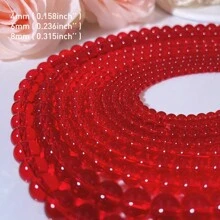 4/6/8mm簡約風玻璃DIY珠子適合女士DIY首飾製作