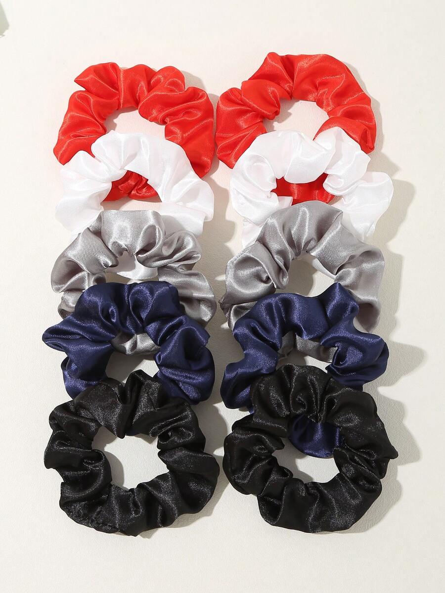 10 件裝學校顏色女用模擬絲帶套裝