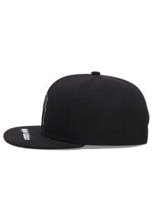 1pc R Letter Gothic Style Personalized Streetwear Cap For Men - Black - View 4