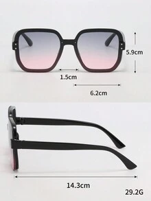 1pc Round Face Eyeglasses Square Frame For Women New Style - Multicolor - View 5