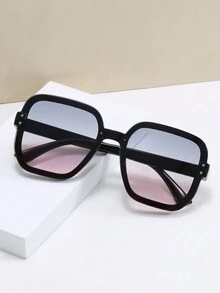 1pc Round Face Eyeglasses Square Frame For Women New Style - Multicolor - View 1