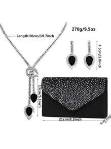 Lightweight, Business Casual Rhinestone Decor Bucket Bag Mini Drawstring Design, Clear Bag Faux Pearl Bag Evening Bag, Dinner Bag Glamorous, Elegant, Exquisite, Quiet Luxury Rhinestone For Party Girl, Woman, Bride Perfect For Party, Dinner/Banquet Christmas Party Dress Valentines