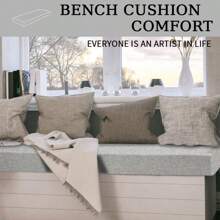 1個長椅坐墊,戶外家具長椅,防滑露台坐墊,70d厚泡沫長椅墊,適用於戶外長椅,拉鍊設計方便清洗