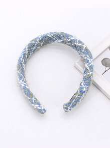 韓版秋冬女髮帶羊毛編織寬邊布藝海綿髮箍