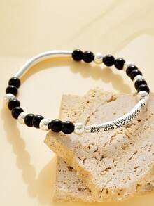 1入流行極簡風格金屬裝飾,個性化手串適用於男女日常佩戴或作為節日、派對和假日服飾配飾送禮物