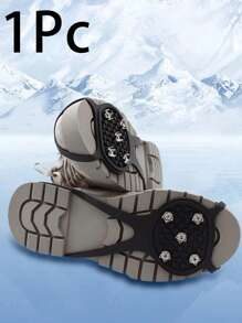 1 Miếng Nhiều màu Chống trượt Tuyết Giày Gai - màu đen - Xem 1