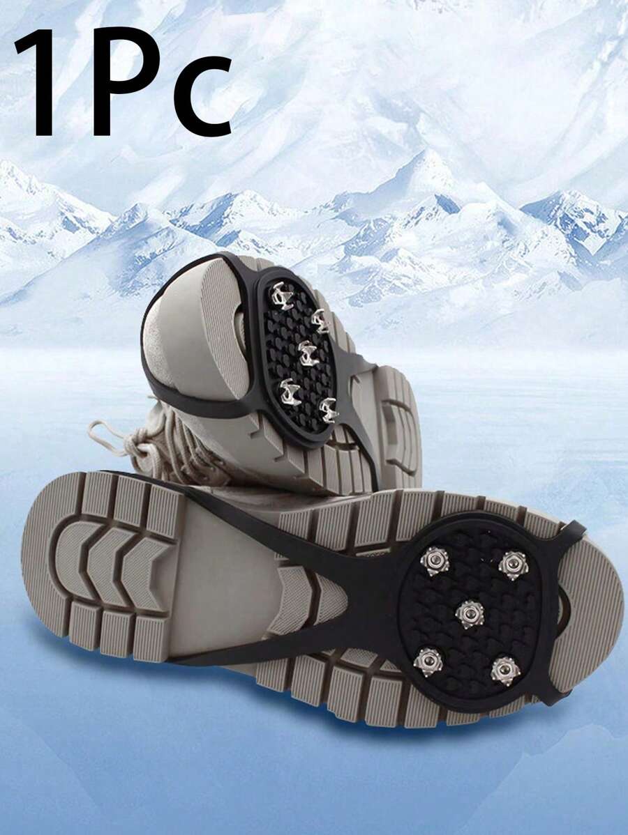 1 Miếng Nhiều màu Chống trượt Tuyết Giày Gai - màu đen - Xem 1