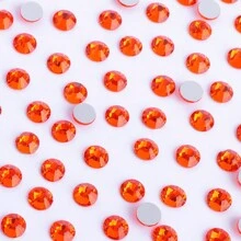 1440 Piezas De Vidrio Naranja Plano De Diamante De Imitación Con Espalda Plana Para Hacer Ropa Y Joyas De Bricolaje - Naranja - Ver 3