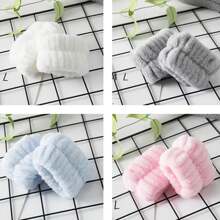 2pcs/4pcs Face Wash Wristbands, Sweatbands, Waterproof Arm Sleeves With Moisture Wicking For Sports - Grey - View 4