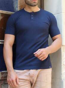 Men T-Shirts - Blue - View 4