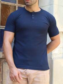 Men T-Shirts - Blue - View 1