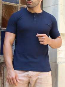Men T-Shirts - Blue - View 3