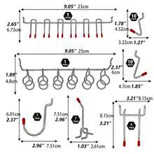 144pcs/set Perforated Panel Hook Storage Kit, Pegboard Storage Accessory Kit, Household Tool Storage Kit, Including Metal Hook Set, Hanger Box, Padlock, Suitable For Organizing And Storing System Tools And Garden Garages, Space-saving Automotive Accessories, Can Organize Various Pegboard Tools. - Multicolor - View 2