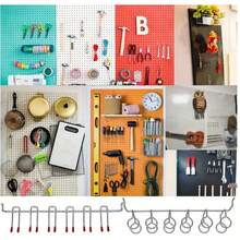 144pcs/set Perforated Panel Hook Storage Kit, Pegboard Storage Accessory Kit, Household Tool Storage Kit, Including Metal Hook Set, Hanger Box, Padlock, Suitable For Organizing And Storing System Tools And Garden Garages, Space-saving Automotive Accessories, Can Organize Various Pegboard Tools. - Multicolor - View 4