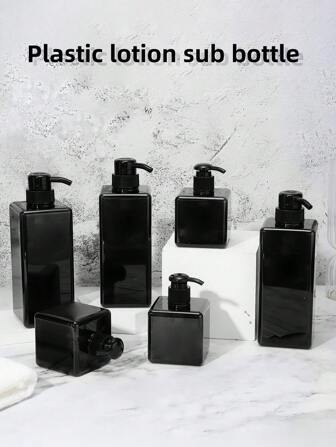 1 件 Pet 塑料乳液沐浴露分配器按压瓶黑色家居浴室装饰秋季装饰返校