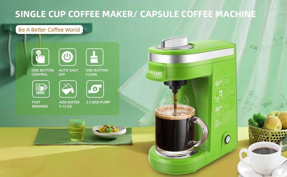 Chulux Coffee Machine Single Serve Coffee Maker, Personal Coffee Brewer