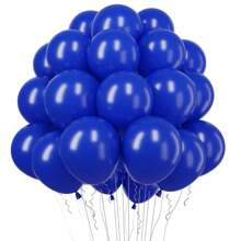 15/45/100 piezas Globos de látex azul real de 5/10/12 pulgadas. Globos de helio para decoración de cumpleaños, graduación, baby shower, boda, fiesta festiva. Cinta azul.