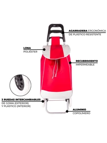 Carrito Para Mandado Sencillo - Rojo - Ver 4