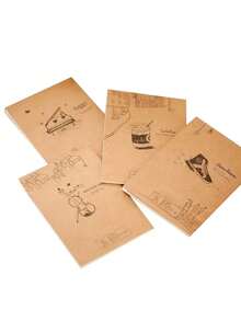 10 cái Giấy kraft Nằm ngang Quyển sổ ( 32 tờ Mỗi ) - Màu be - Xem 5