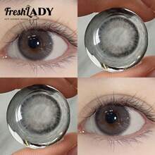 FRESH LADY Freshlady Frozen Pear Cake Colored Contact Lenses 1 Year Disposable - Grey - View 1