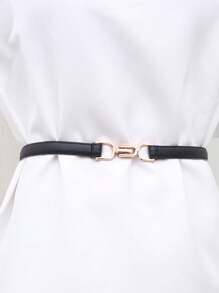 可調節pu皮革女士腰帶,女士薄腰封身飾襯衫,金色扣環