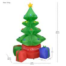 Inflatable Christmas Tree Rotating 360° Jumbo Decoration For Outdoor Led And Instant Inflation Of 20 Seconds General Measurements 2.2 X 1.3 X 1.45 M - 綠色 - 查看 4