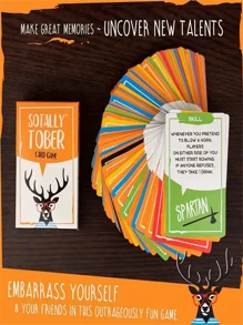 成人的終極派對遊戲:完全清醒的飲酒遊戲卡!聖誕、萬聖節、感恩節禮物 - 彩色 - 查看 2