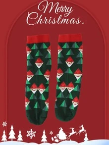 YUQIKL 1 雙女士聖誕襪,適合節日
