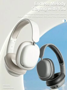 無線耳機,升級版qcc 5.3,長壽命電池,頭帶式耳機適用於電競和音樂 - 粉色 - 查看 9