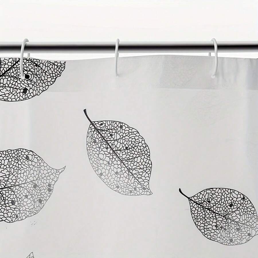 1塊加厚防水和防霉浴室淋浴簾,為隱私和裝飾而設 - 白色 - 查看 1