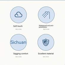 1塊加厚防水和防霉浴室淋浴簾,為隱私和裝飾而設 - 白色 - 查看 5