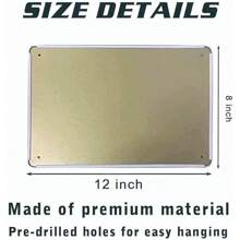 1 Miếng Retro Dấu hiệu thiếc Cảnh báo Không Chạm Công cụ Kim loại Dấu hiệu Treo tranh Tấm ván Áp phích Đối với Nhà  Quán bar Quán nhậu 8 X 12 Inch - Màu be - Xem 2