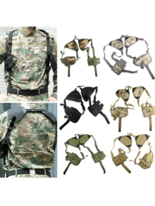 1入組戶外腋下防護套裝配件袋,野外腋下掛墜袋,600d牛津布戰術彈匣袋,隱蔽式快拔手槍套 - 黑色 - 查看 3