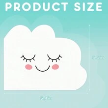 20入組可愛雲朵造型紙巾,嬰兒派對生日性別揭曉派對裝飾用一次性紙巾(害羞風格) - 雲朵 - 查看 2