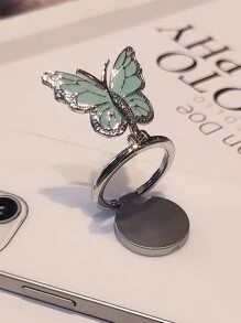 1入不鏽鋼蝴蝶式環扣手機支架，多功能鬆垮式手機座 - 薄荷綠 - 查看 4