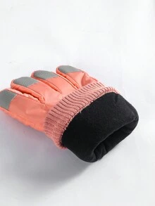 一双滑雪手套，冬季玩雪手套，保暖加厚玩雪手套，保暖内衬防水户外玩雪手套 - 粉色 - 查看 6