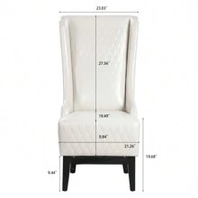 MERAX 23.03" Wide Wing Back Chair ,Side Chair For Living Room,PU Cover/Fabric Cover