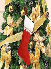 1入組聖誕節裝飾織袜,白金條邊和綠金線條,假日氛圍無紡布裝飾,聖誕節道具適用於臥室、玻璃窗、商店、酒吧、咖啡館、麵包店,完美裝飾聖誕節、萬聖節、感恩節、復活節派對用品,禮物和裝飾,ins熱門聖誕樹照片道具,聖誕老人帽子紅綠色,新年聖誕裝飾品 - 紅白色 - 查看 9