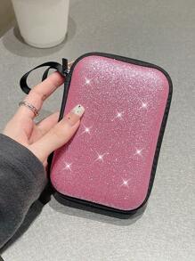 6pcs Sparkling Eva Cable Organizer Bag + Rhinestone Laser 1.5m Cable Winder + Anti-Break Data Cable + Tpu Charging Head Protector Compatible With Apple 12/13/14 Series 20w Fast Charging Data Cable