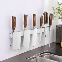 1入組高級磁力刀架,適用於冰箱,不會滑動,專業雙面刀條,帶有強大的磁力拉力(升級版) - 銀色 - 查看 2