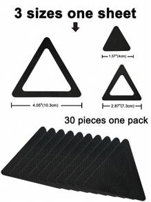 30pcs Tam giác Hình dạng Trong nhà Sàn nhà Chống trượt Tấm lót - màu đen - Xem 3